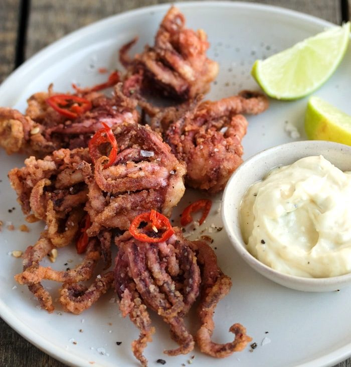 Salt-and-pepper-baby-squid-with-chilli-lime-aioli