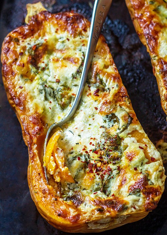 Baked-creamy-spinach-butternut-squash-recipe