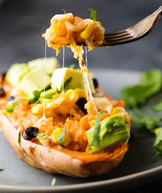 Freezer-to-oven-enchilada-stuffed-sweet-potatoes