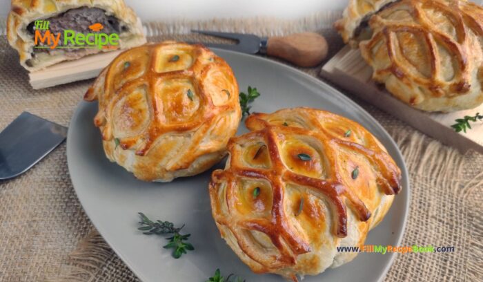 Tasty Grilled Beef Wellington Burger Recipe Idea for ground beef patties. Puff pastry wellington for a lunch or dinner with salad.