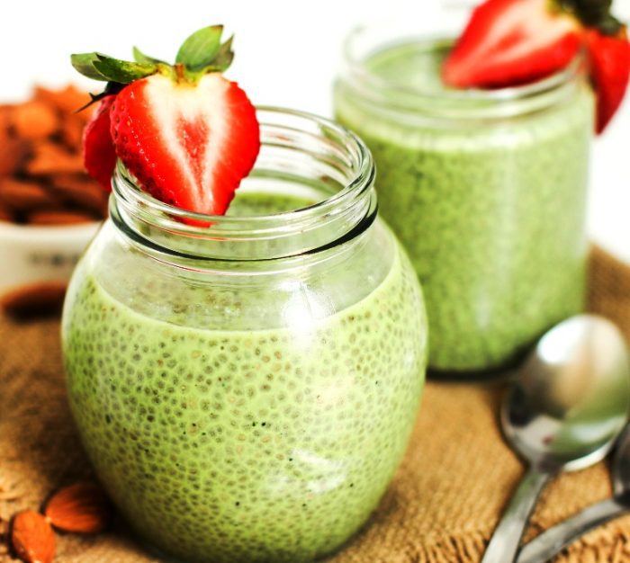 Healthy-matcha-green-tea-chia-seed-pudding