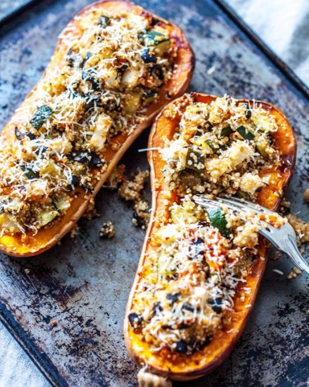 Mediterranean-quinoa-stuffed-butternut-squash