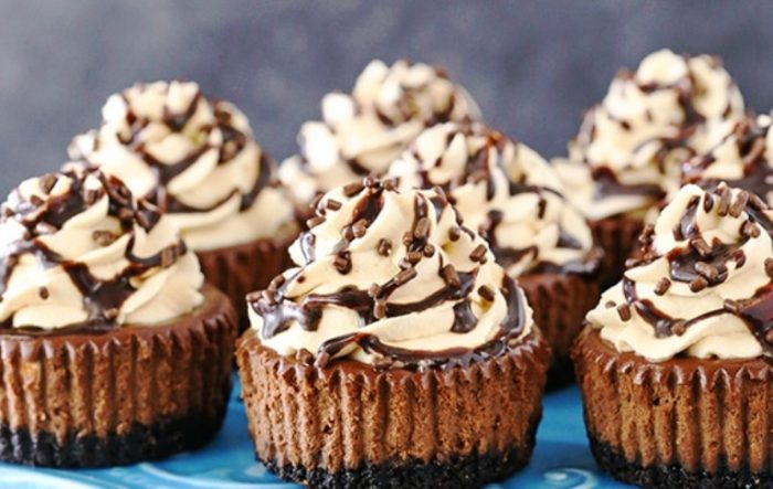 These Mini Baileys Chocolate Cheesecakes are easy to make and perfect for sharing! Made with Irish cream liqueur, they’re also a great treat for St. Patrick’s Day.