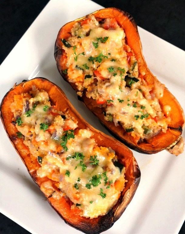 Simple-roasted-butternut-squash-stuffed-with-couscous-and-vegetables