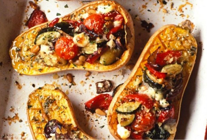 Roasted-butternut-squash-with-goats-cheese