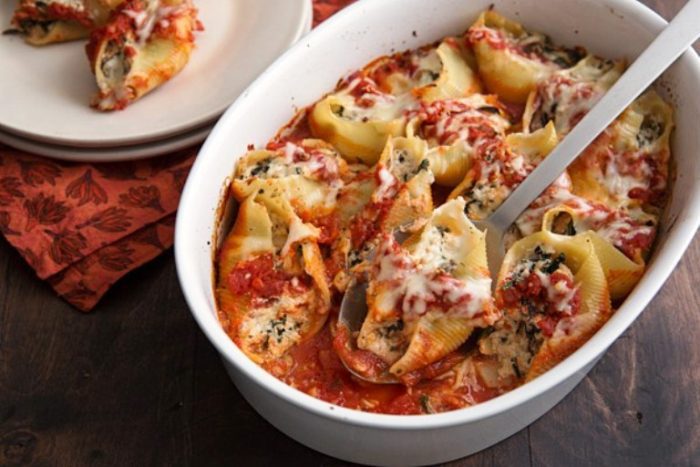 Cremini-and-chard-stuffed-shells