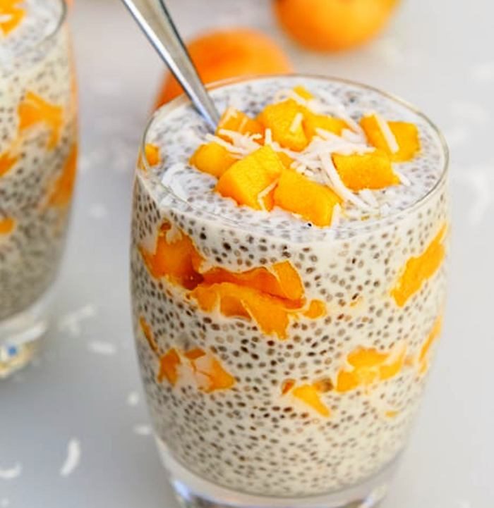 Fresh-mango-coconut-chia-seed-parfait