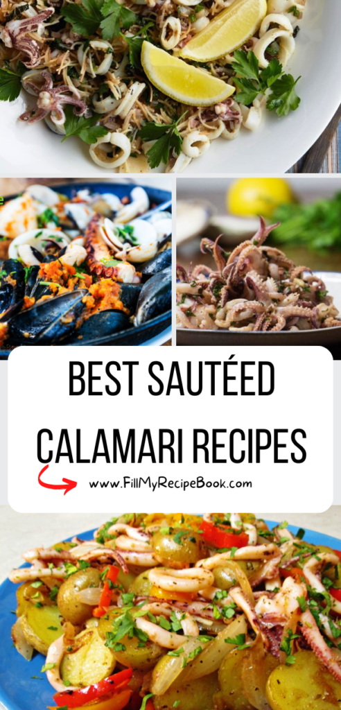 Best Sautéed Calamari Recipes. Homemade squid with sauces and an easy seafood mix creamy potjie pot meal, various fresh ideas.