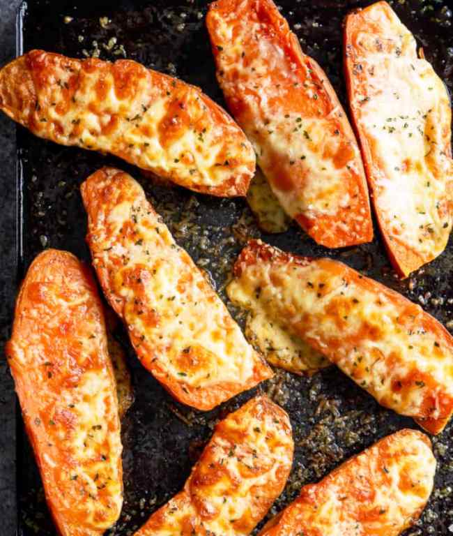 Cheesy-garlic-sweet-potatoes