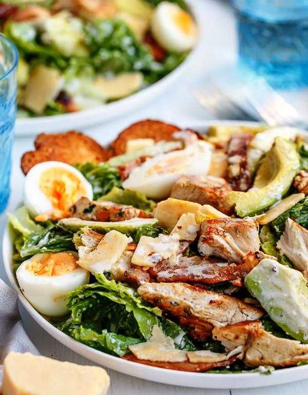 Skinny-chicken-and-avocado-caesar-salad