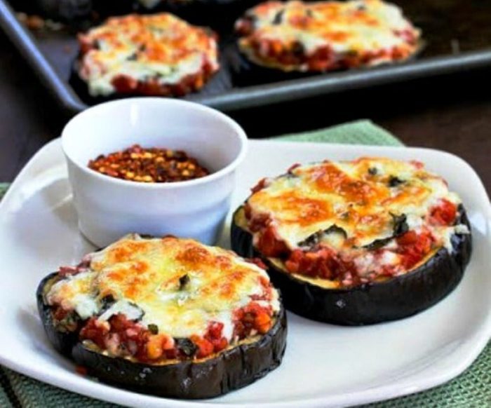 Eggplant-pizzas