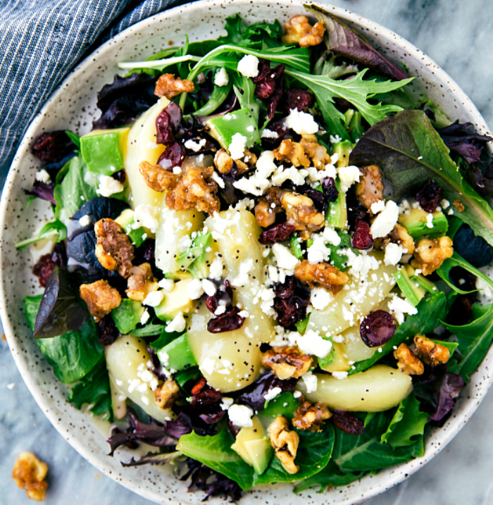 Walnut-pear-salad-lemon-poppyseed-dressing