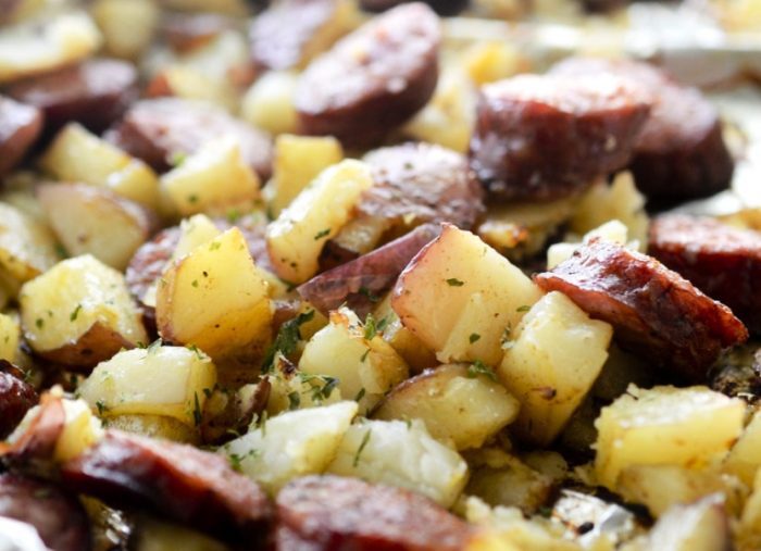 Sausage-and-potatoes casserole