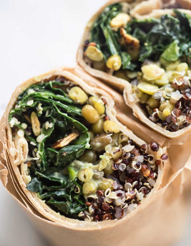 Make-ahead-super-green-vegan-quinoa-burritos-recipe