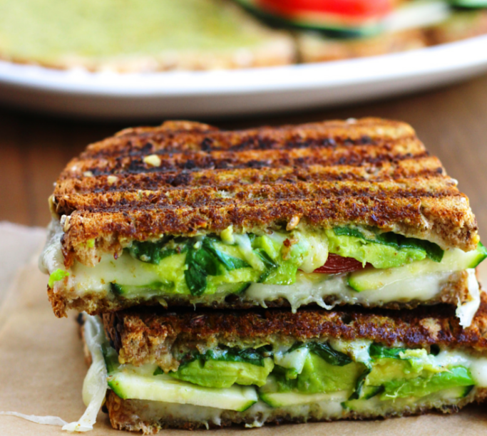 Zucchini-and-avocado-grilled-cheese