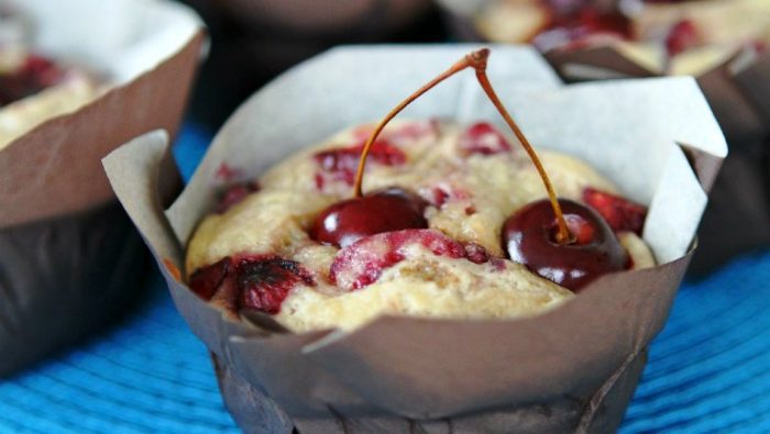 Sweet-cherry-muffins-recipe