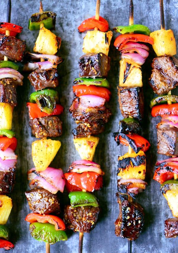 Hawaiian-steak-kabobs