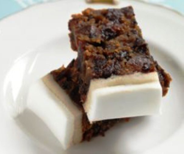 This recipe is made by melting the butter and sugar together first, then stirring in the fruits. This ensures the cake is really moist and fruity and bakes to give a dense, even result, whilst at the same time remaining flat on the top.