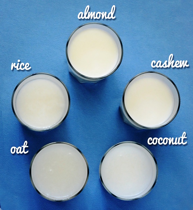 Shortcut Homemade Milk (Almond, Coconut, Cashew, Oat, Rice) – great non-dairy milk substitute when you have no time for presoaking nuts or grains.