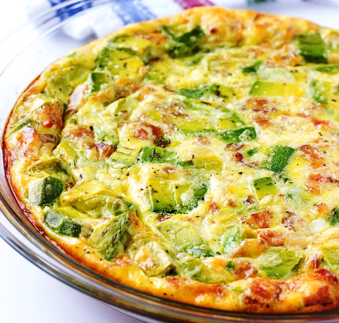 Avocado-bacon-crustless-quiche