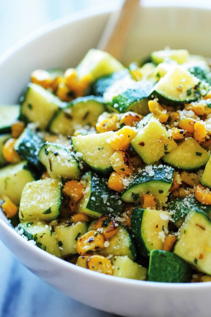 Parmesan-zucchini-corn