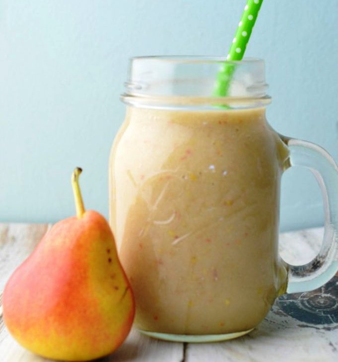 It’s easy to make, and it has a wonderful sweetness to it that is a nice alternative to the berry and banana drinks that we have so often.