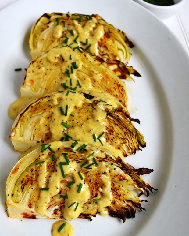 Roasted-cabbage-wedges-with-onion-dijon-sauce