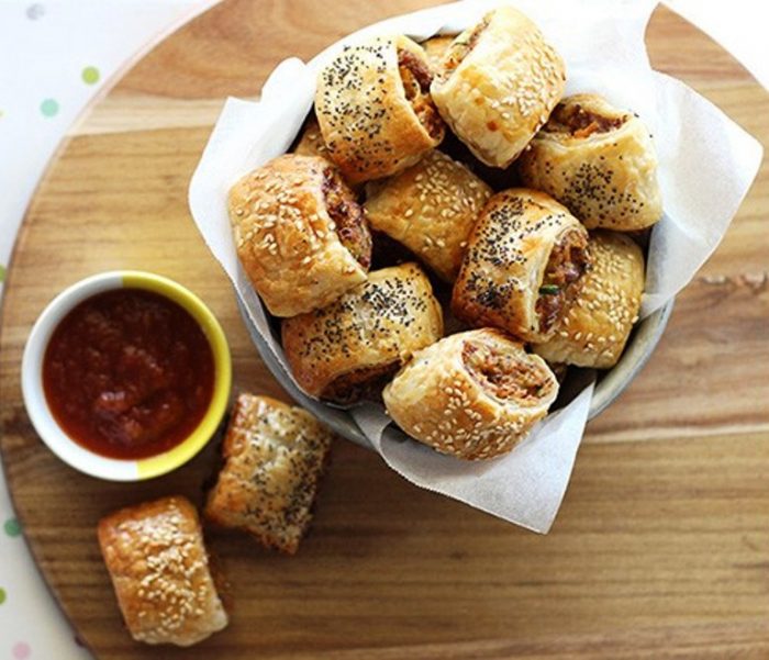 Veggie smug sausage rolls