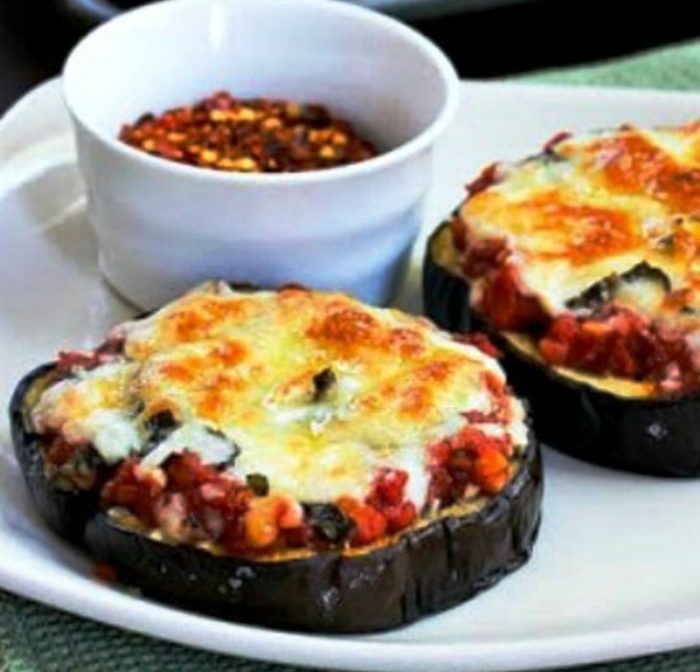 Eggplant-pizzas