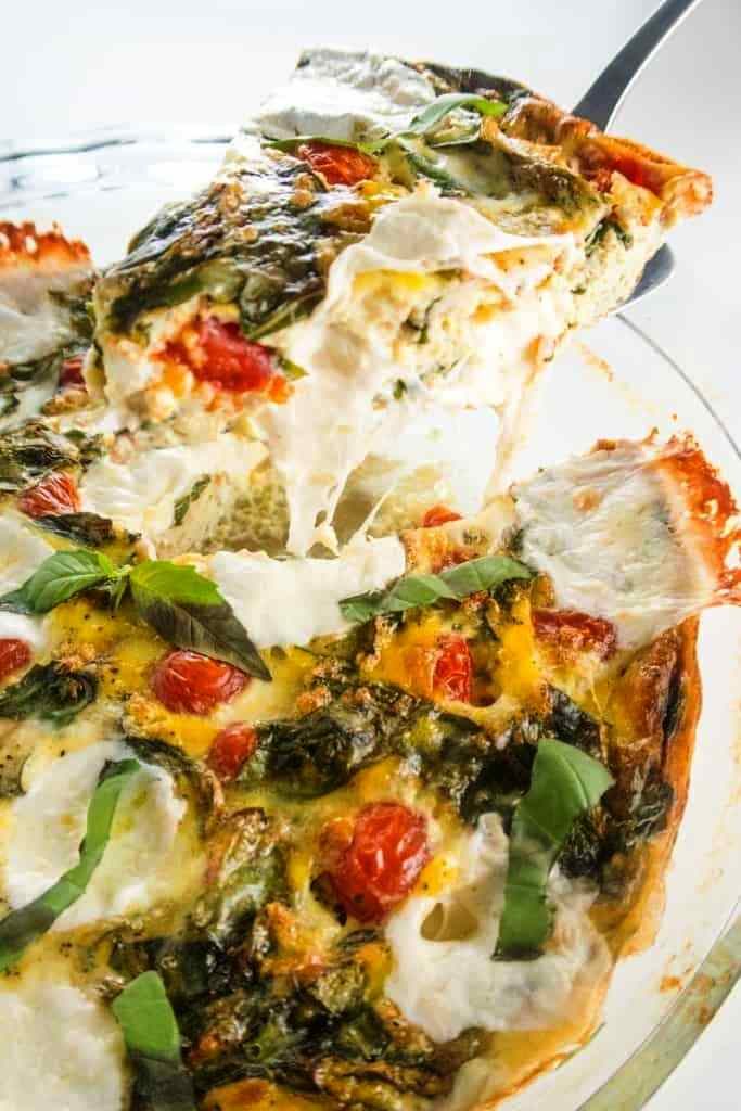 Caprese-crustless-quiche