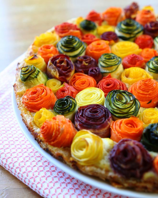 Zucchini-and-carrots-roses-tart