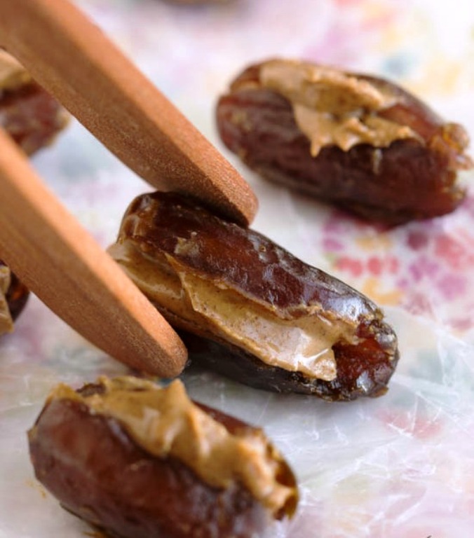 Almond Butter Stuffed Dates make a quick and delicious recipe great for appetizers, your charcuterie board, snacks, pre-workout energy, or sweet cravings.