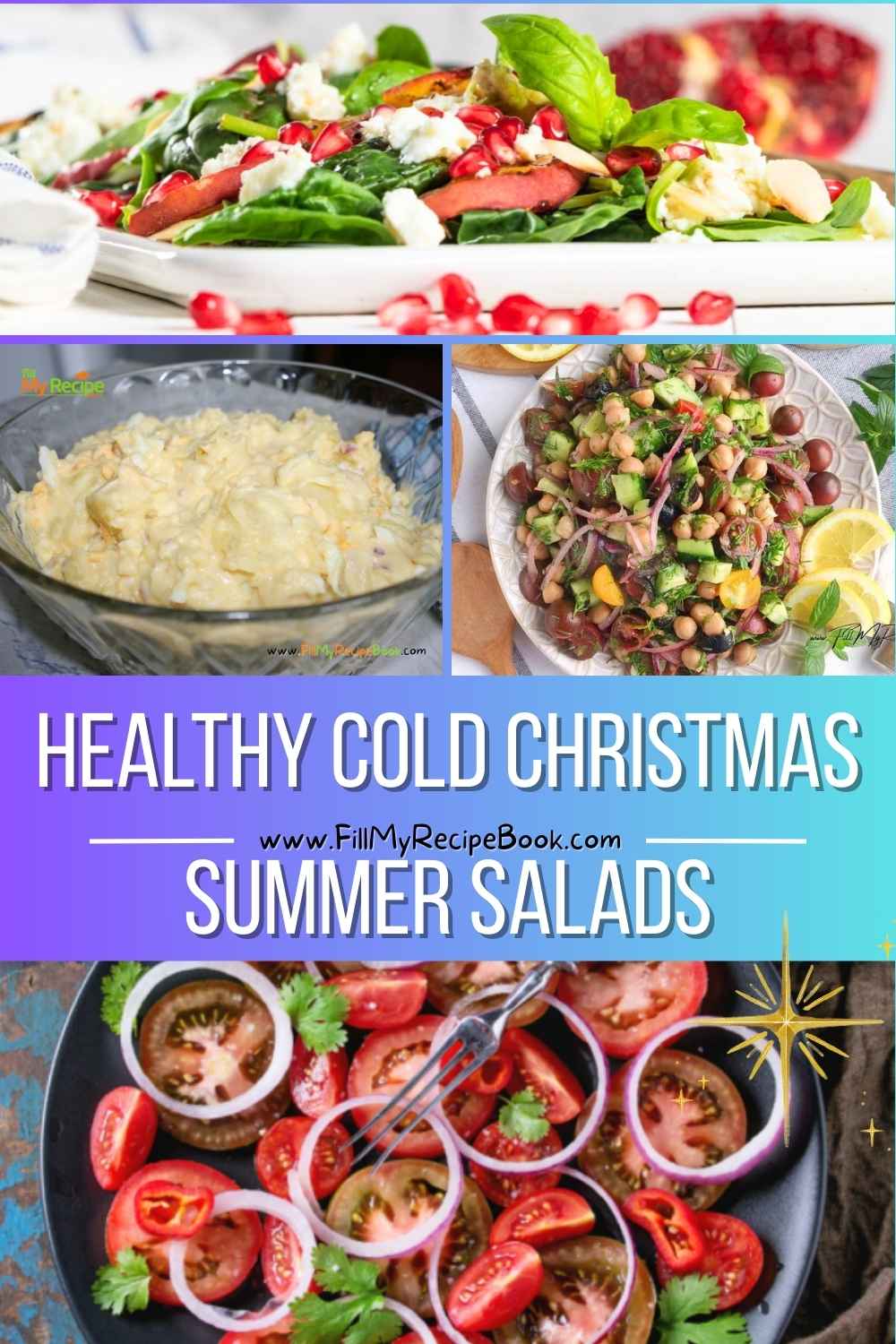 These healthy cold Christmas summer salads are simple, refreshing, and make-ahead friendly. Ideal side dishes for festive lunches and Christmas Day meals.