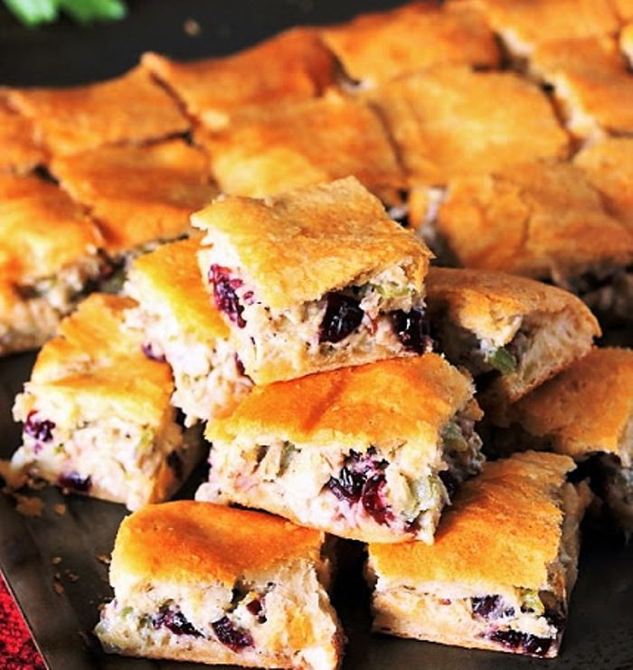 Whip up a simple turkey filling baked between layers of crescent dough, and you've got super tasty Turkey Crescent Bites.