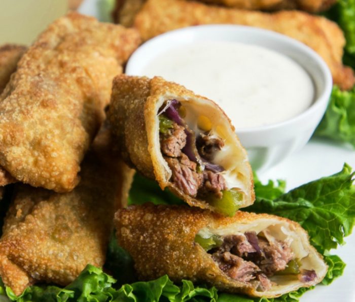 Philly-cheese-steak-egg-rolls