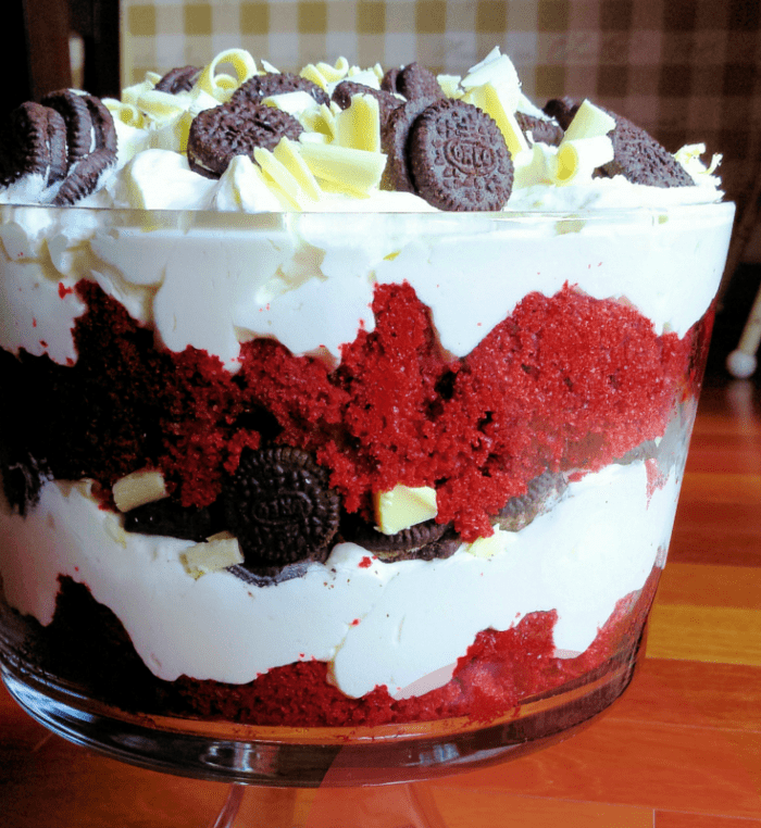 This Red Velvet White Chocolate Trifle is a recipe that I think you’ll definitely want to keep in your arsenal of favorite recipes. It’s easy to make, a great alternative to regular cake and it is a beautiful dessert.