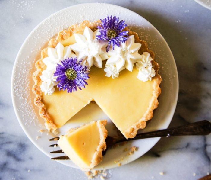 Lemon-tarts-orange-blossom-whipped-cream-magically-dairy-free
