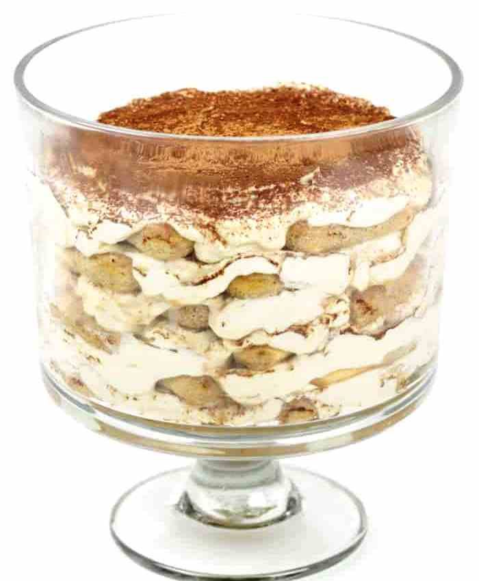 This sumptuous Tiramisu Trifle makes a statement for any party! Layers upon layers of espresso-soaked Italian ladyfinger cookies and tiramisu cream make for a show-stopping dessert.
