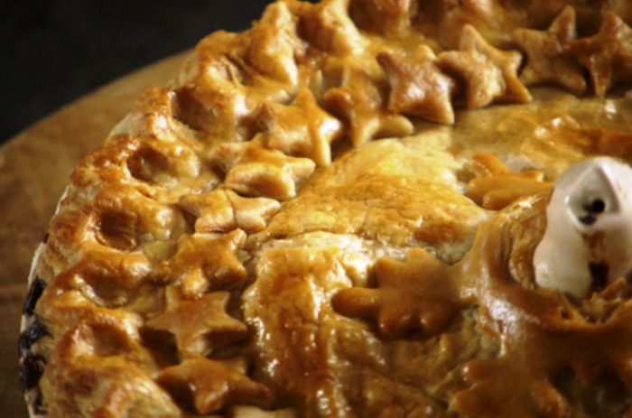 You’ll be glad of all that leftover turkey when you taste this delicious pie! It will also use up ham, gravy and a little sherry.