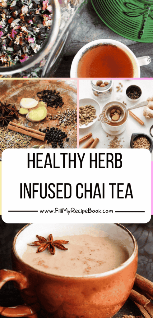 Healthy herb infused chai tea recipes that really help your health and your immune system. Turmeric is known to stop inflammation.