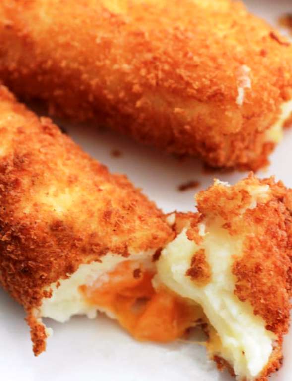 You have all that leftover veggie, potato, cranberries and turkey. Well today we are here to help with Cheesy Mashed Potato Croquettes! Also for leftover potatoes check out our potato scones and potato pancakes. 