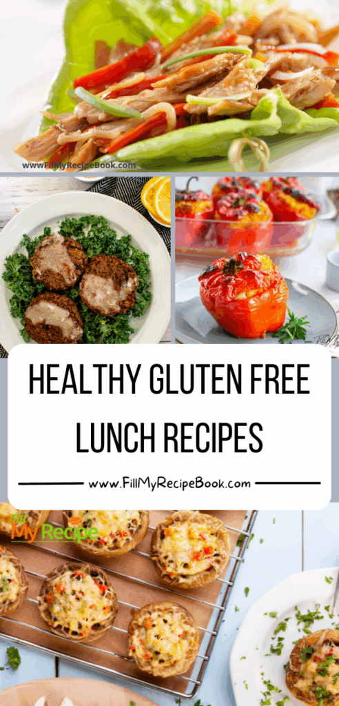 Healthy Gluten Free Lunch Recipes. Some easy ideas for lunch. Quick light meals.  delicious chickpea salad, lettuce wrap and lentils.