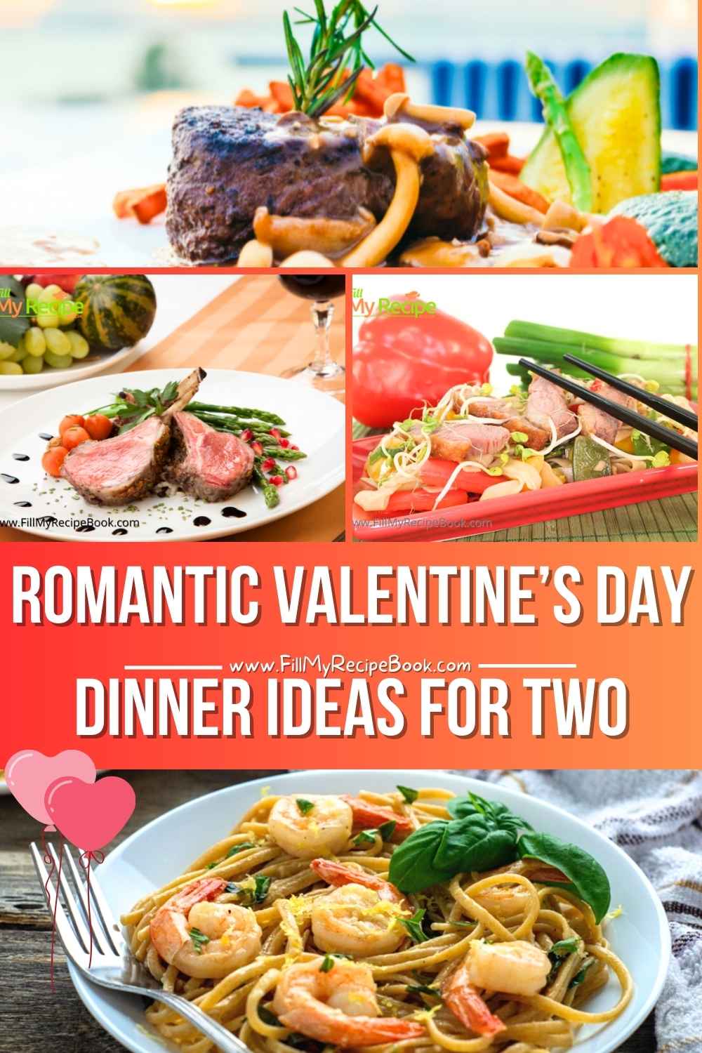Romantic Valentine’s Day dinner ideas for two featuring easy homemade recipes, simple dishes, and inviting table décor for a special lunch.