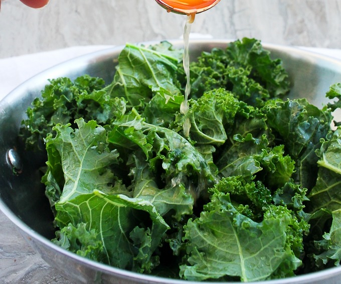 This Braised Kale with Apple Cider Vinegar is a quick and EASY vegan side dish that’s ready in about 10 minutes!