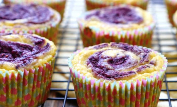 Let me tell you about how good these muffins are. They are BERRY good. Alright, you had to see that coming. In all seriousness though (yes, let’s be serious about muffins now), they have a light lemon flavor and the swirly berry topping basically screams summer.