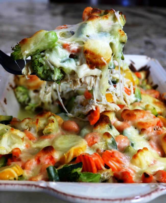 Easy-cheesy-chicken-vegetable-casserole