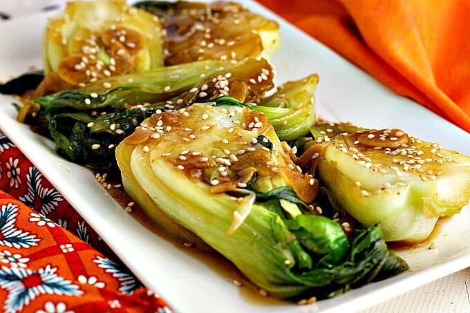 Garlic-and-ginger-bok-choy