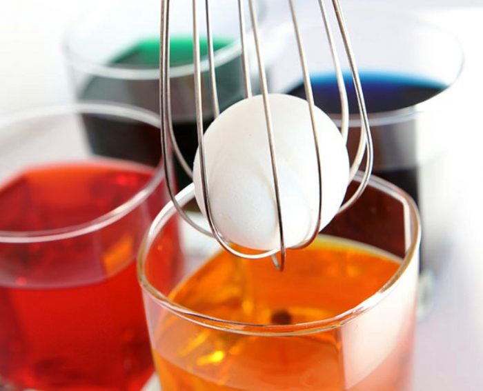 Dying Easter eggs with food coloring is easy and makes bright beautiful eggs. No need to run out and get an expensive store-bought egg-dying kit! With a few ingredients, most of them already in your kitchen, you probably have all you need for coloring Easter eggs.