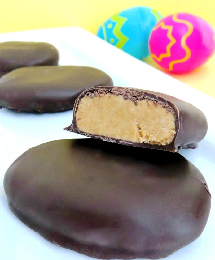 This Chocolate Peanut Butter Easter Eggs recipe only takes 15 minutes of hands on time and about 40 minutes of chilling time until ready to serve.
