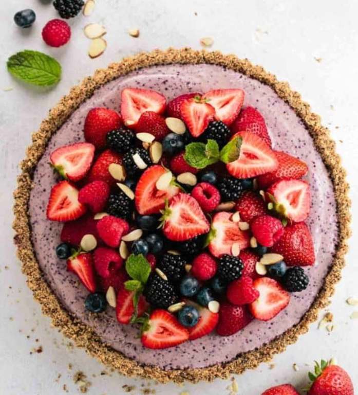 No-bake-blueberry-yogurt-tart